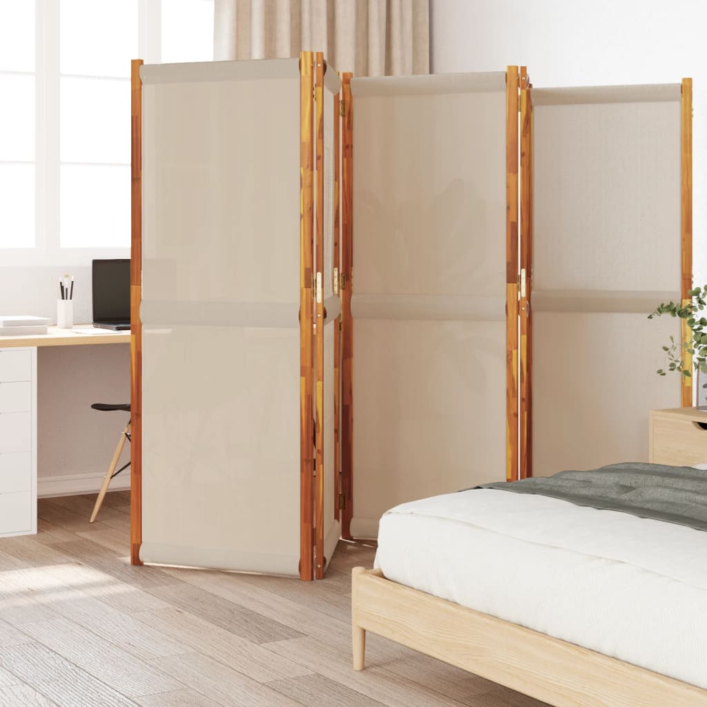 5-teiliger Raumteiler Taupe 350x180 cm