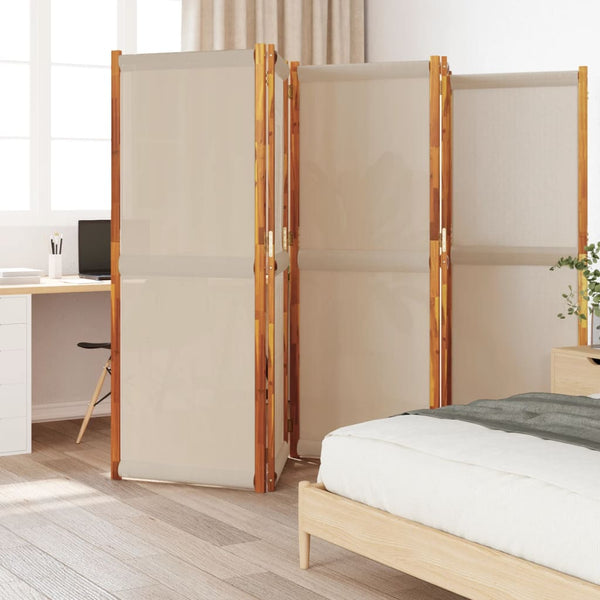 5-teiliger Raumteiler Taupe 350x180 cm