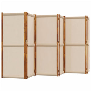 6-teiliger Raumteiler Taupe 420x180 cm