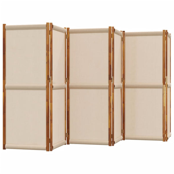 6-teiliger Raumteiler Taupe 420x180 cm