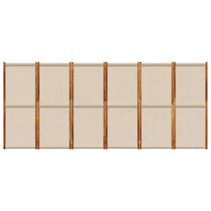 6-teiliger Raumteiler Taupe 420x180 cm