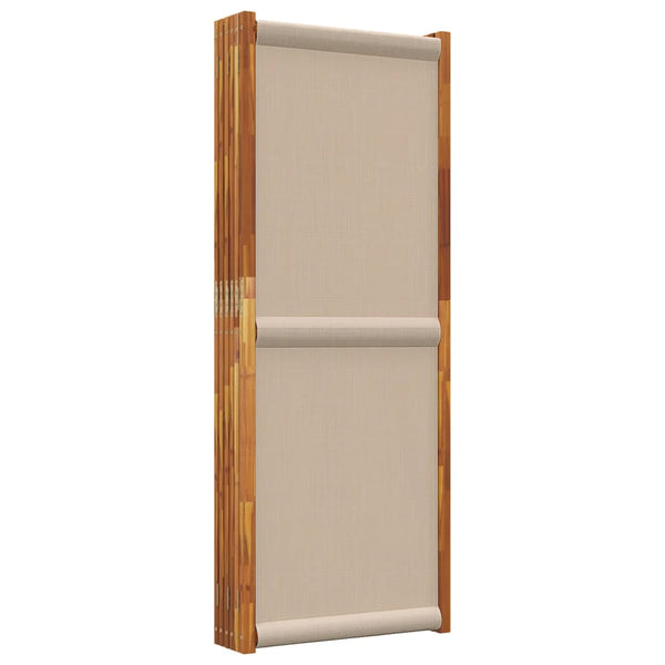 6-teiliger Raumteiler Taupe 420x180 cm