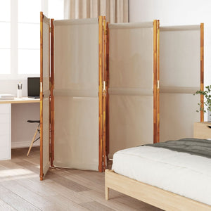 6-teiliger Raumteiler Taupe 420x180 cm