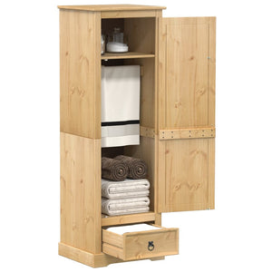 Massivholz Kleiderschrank Kiefer 55x50x170 cm