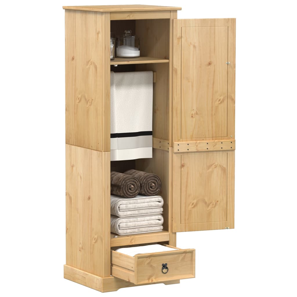 Massivholz Kleiderschrank Kiefer 55x50x170 cm