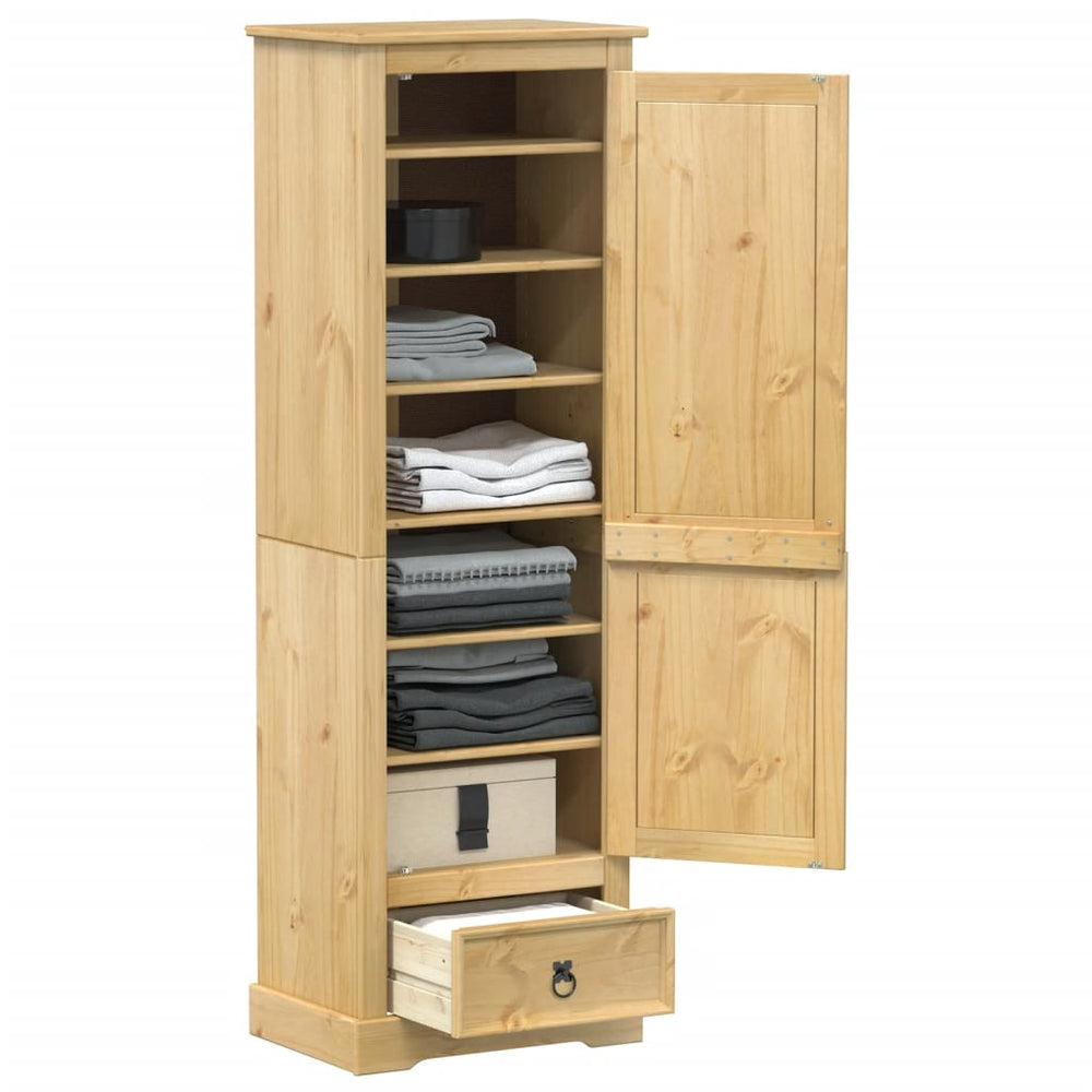 Massivholz Kleiderschrank Kiefer 55x38x170 cm