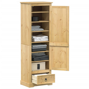 Massivholz Kleiderschrank Kiefer 55x38x170 cm