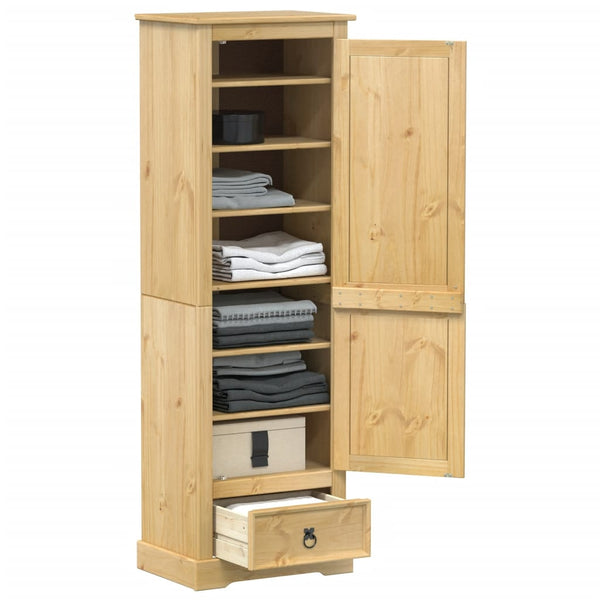 Massivholz Kleiderschrank Kiefer 55x38x170 cm