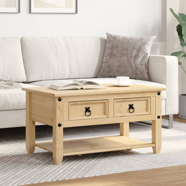 Couchtisch Kiefer Massivholz 85x50 cm