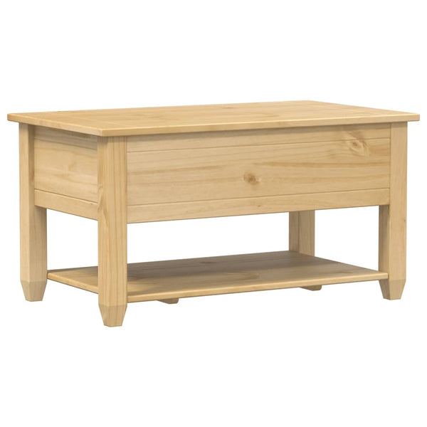 Couchtisch Kiefer Massivholz 85x50 cm