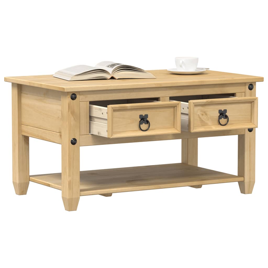 Couchtisch Kiefer Massivholz 85x50 cm
