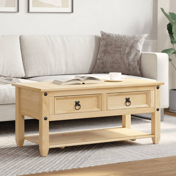 Couchtisch Kiefer Massivholz 100x48 cm
