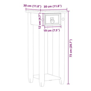 Pflanzenständer Corona Kiefer Massivholz 73cm