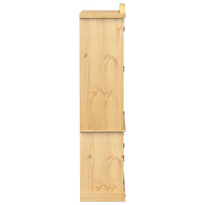 Massive Kiefer Vitrine, 103,5 cm breit