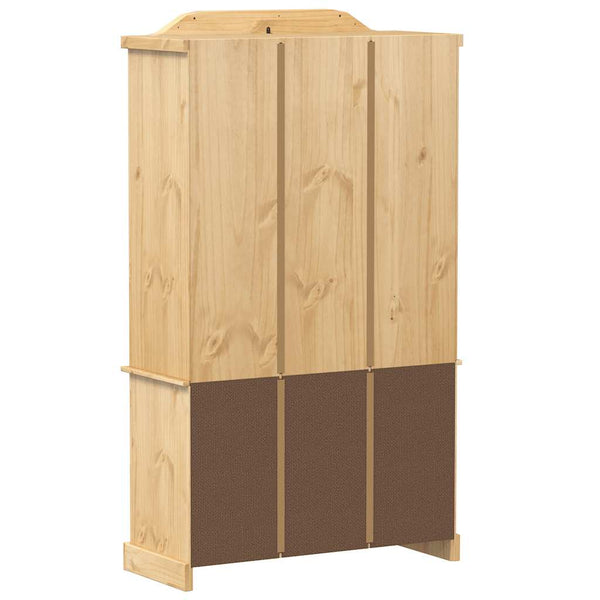 Massive Kiefer Vitrine, 103,5 cm breit