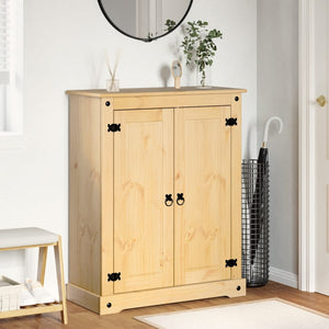 Massivholz Schuhschrank Corona Kiefer 86cm