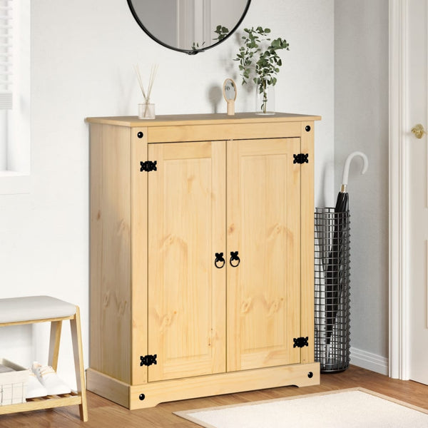 Massivholz Schuhschrank Corona Kiefer 86cm