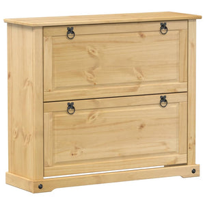 Massivholz Schuhschrank Kiefer 99 cm