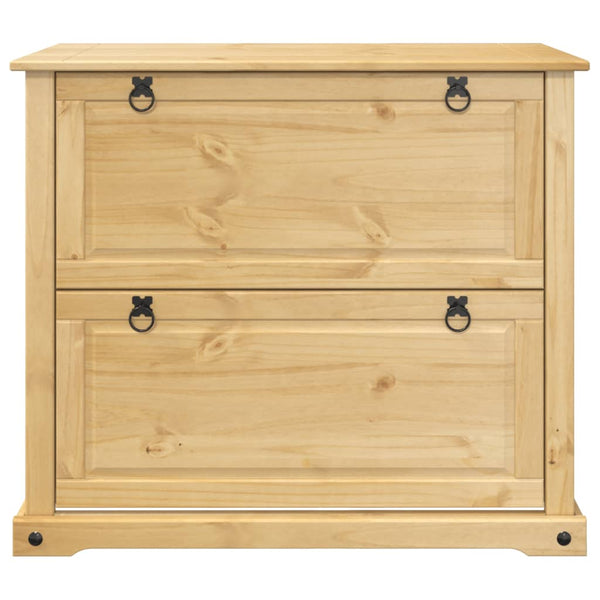 Massivholz Schuhschrank Kiefer 99 cm
