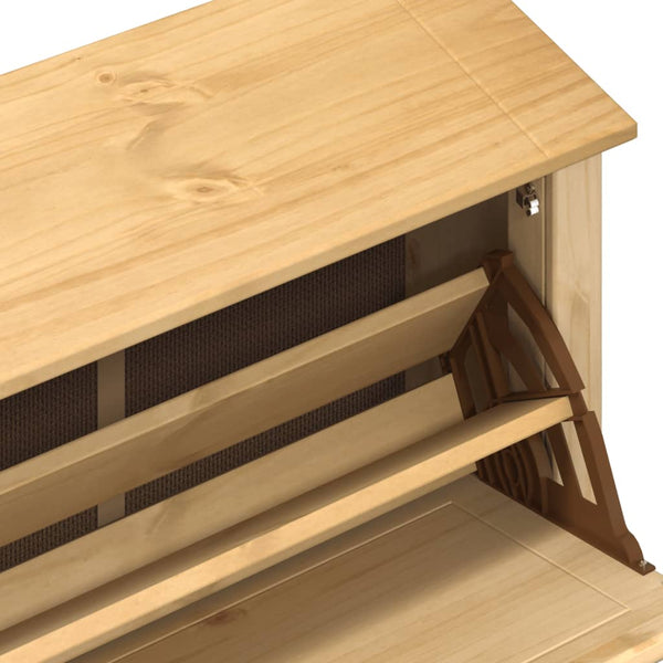 Massivholz Schuhschrank Kiefer 99 cm