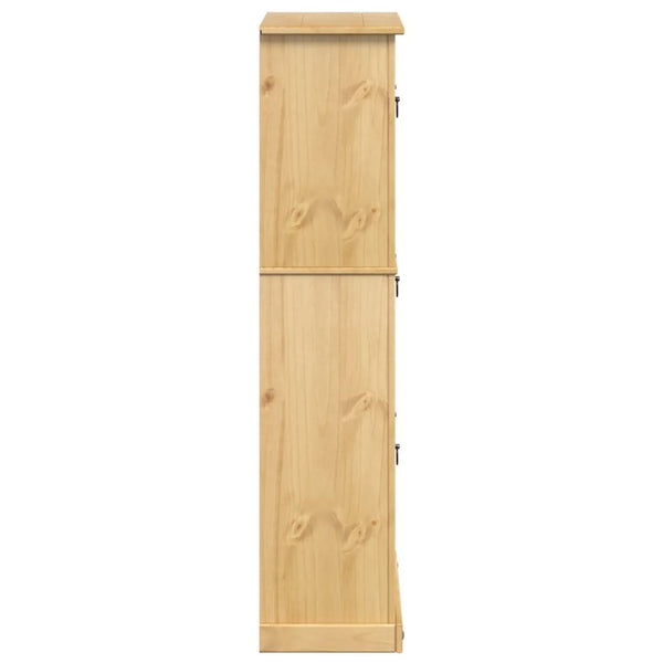 vidaXL Meuble à chaussures Corona 99x32x138 cm Bois de pin massif