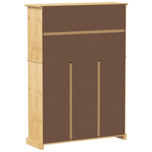 vidaXL Meuble à chaussures Corona 99x32x138 cm Bois de pin massif