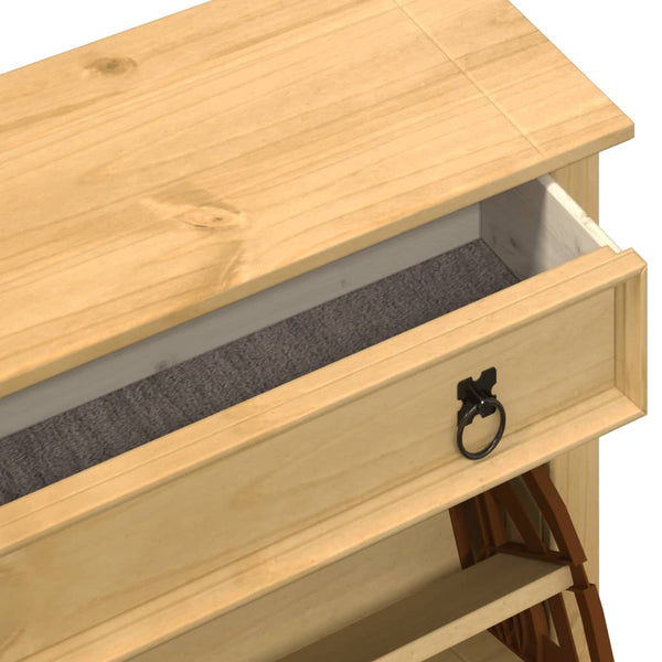 vidaXL Meuble à chaussures Corona 99x32x138 cm Bois de pin massif