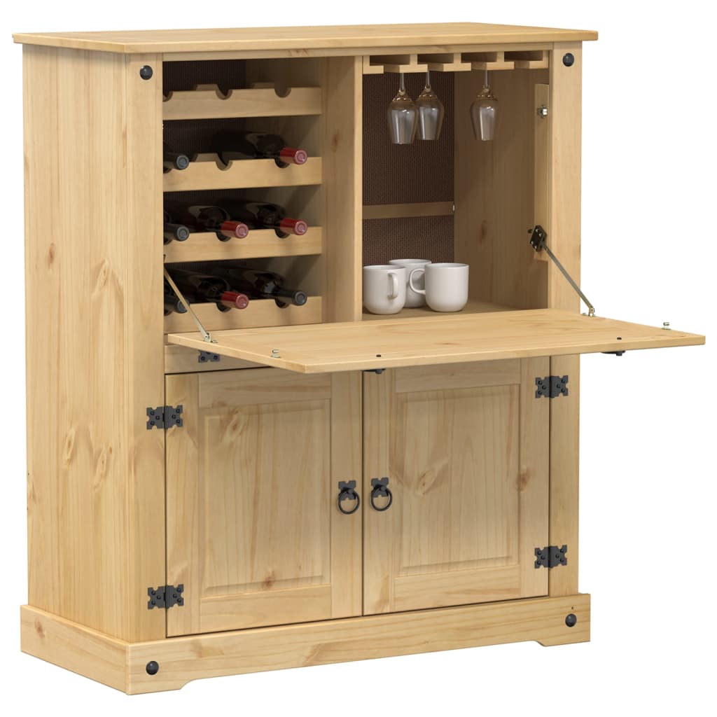 Weinschrank Corona Kiefer Massivholz 97x114 cm