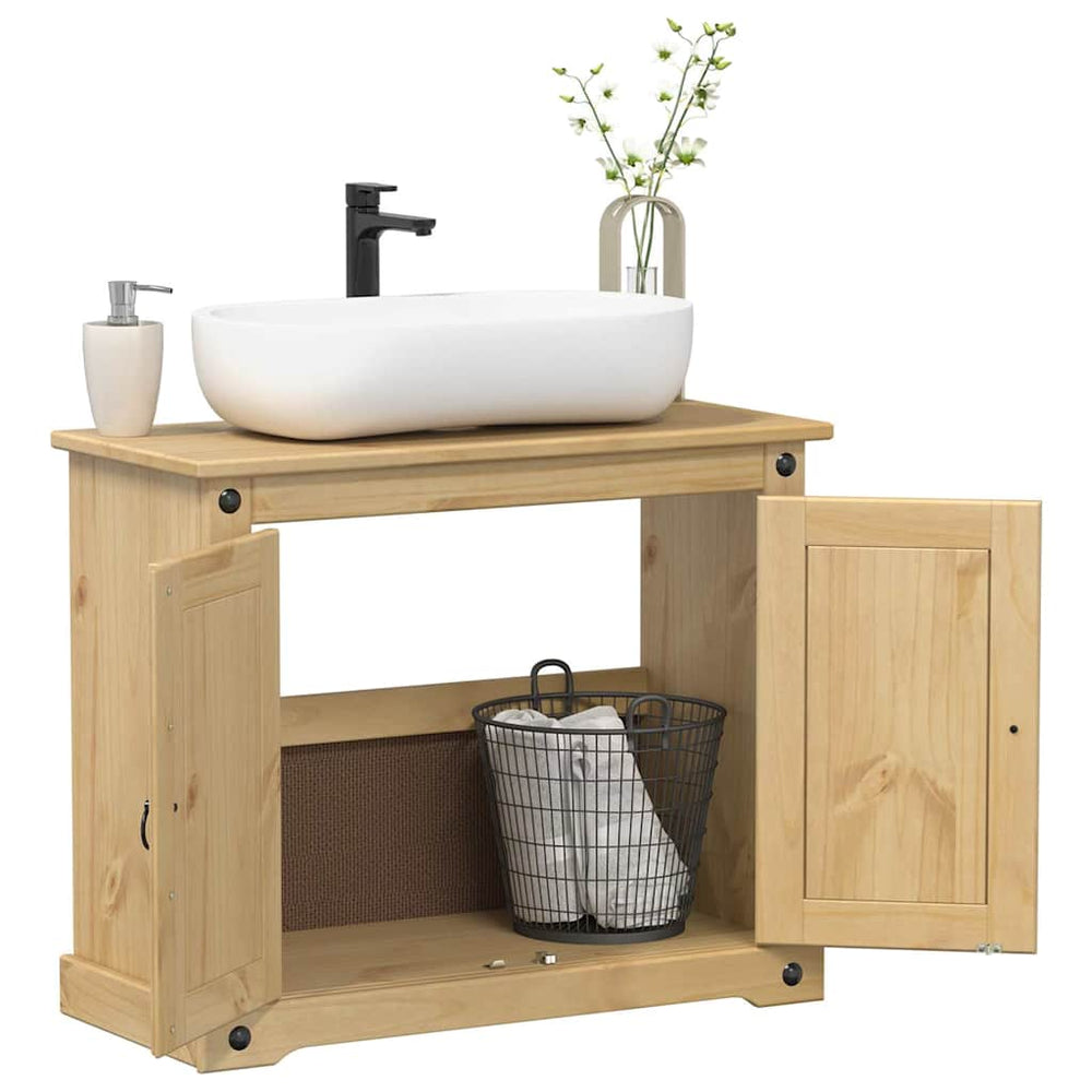 Waschbeckenunterschrank Kiefer Massivholz 73x60 cm