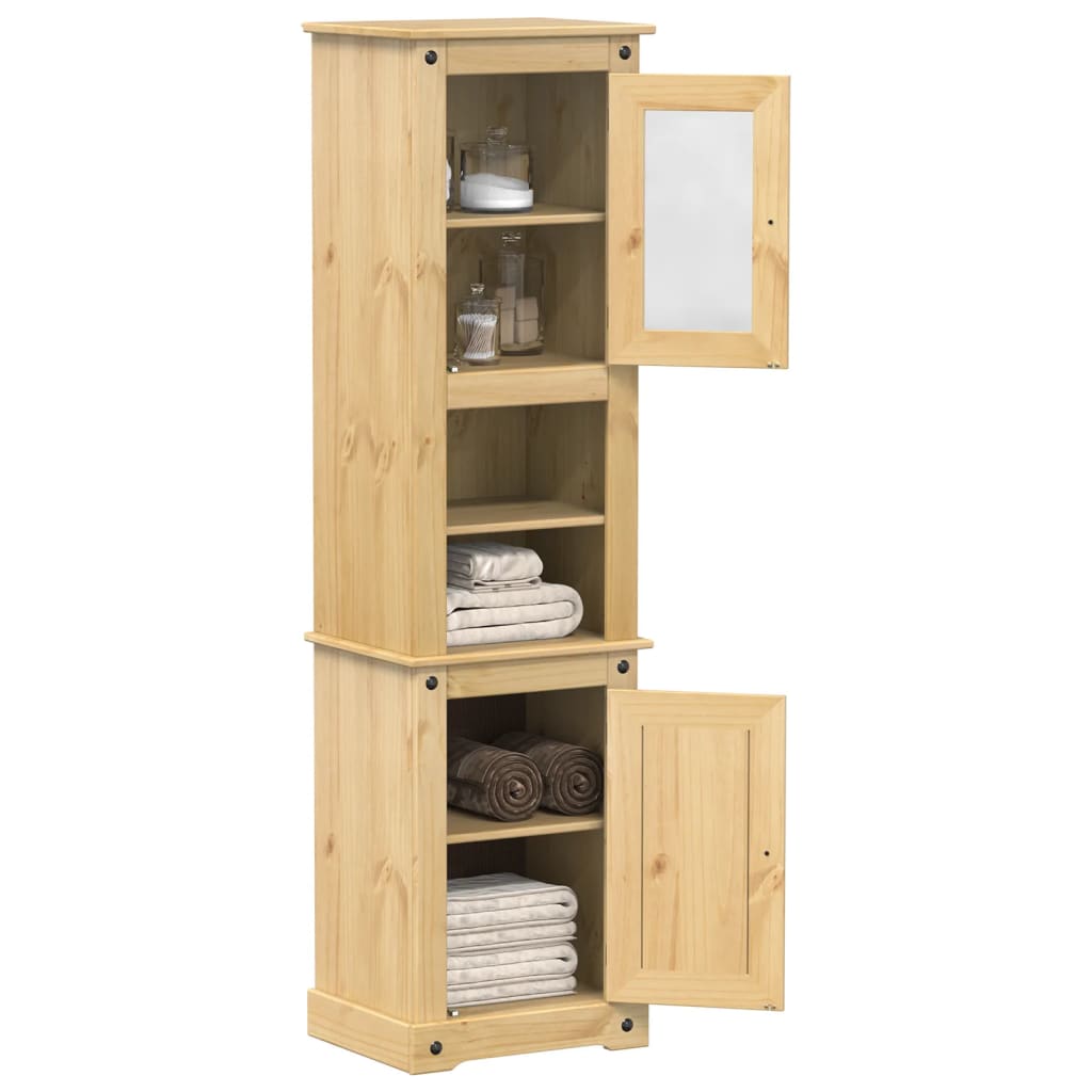 Massivholz Badschrank Kiefer 50x40x185cm