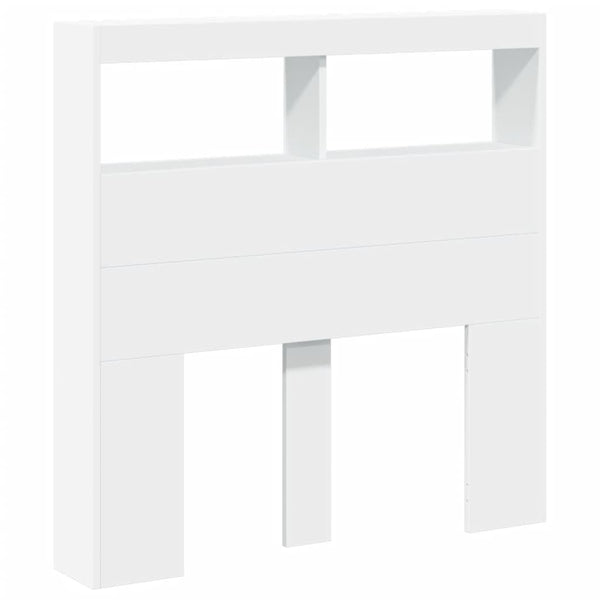 LED Kopfteil mit Ablagen, Weiß, 100 cm