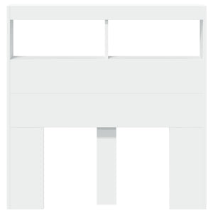 LED Kopfteil mit Ablagen, Weiß, 100 cm