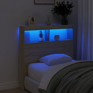 LED Kopfteil Sonoma-Eiche 100 cm