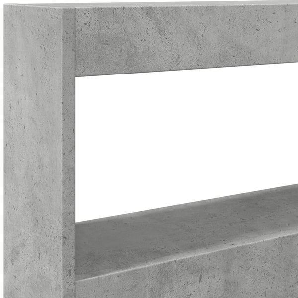 LED Kopfteil mit Ablagen Betongrau 100cm