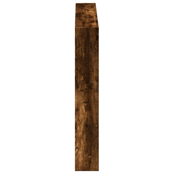 LED Kopfteil mit Ablagen Räuchereiche 100 cm