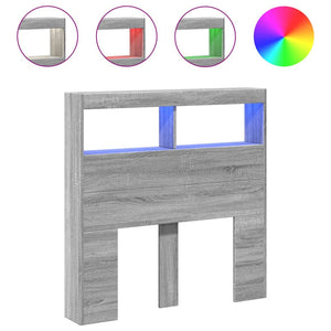 LED Kopfteil Grau Sonoma 100 cm