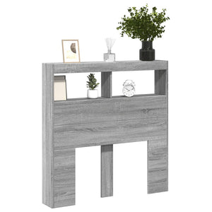 LED Kopfteil Grau Sonoma 100 cm
