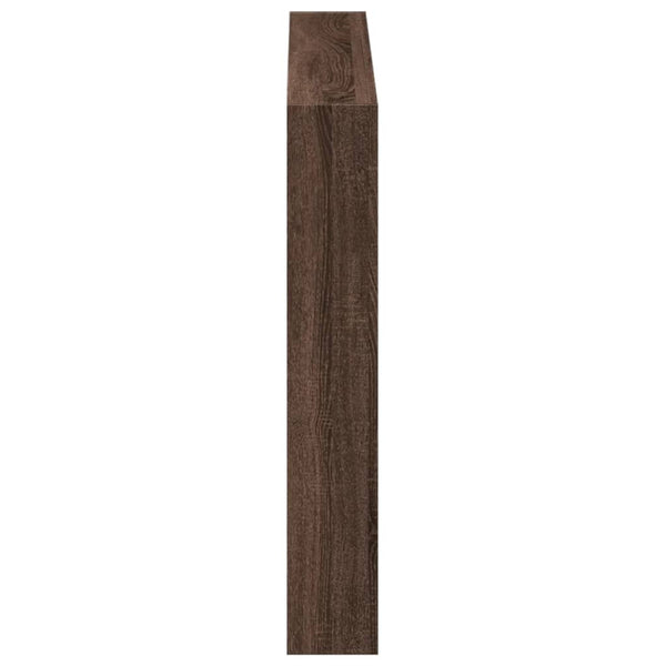 LED Kopfteil mit Ablagen, Braun Eiche, 100 cm