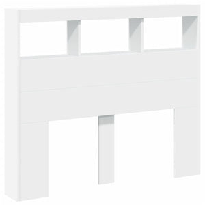 LED Kopfteil mit Ablagen, Weiß, 120 cm