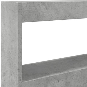 LED Kopfteil Betongrau 120 cm mit Ablagen