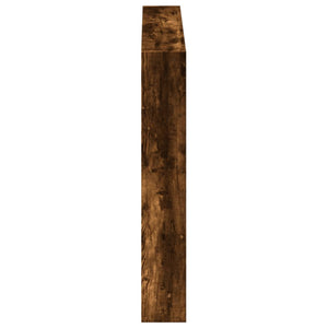 LED Kopfteil mit Ablagen Räuchereiche 120 cm