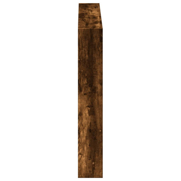 LED Kopfteil mit Ablagen Räuchereiche 120 cm