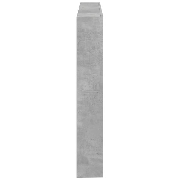 LED Kopfteil mit Ablagen Betongrau 140 cm