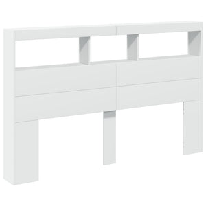 LED Kopfteil mit Ablagen, Weiß, 160 cm