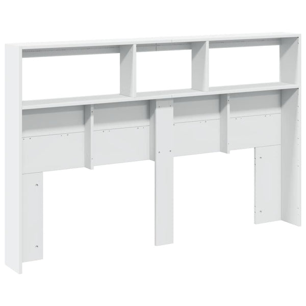 LED Kopfteil mit Ablagen, Weiß, 160 cm