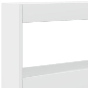 LED Kopfteil mit Ablagen, Weiß, 160 cm