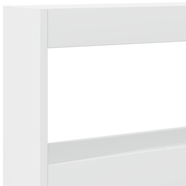 LED Kopfteil mit Ablagen, Weiß, 160 cm