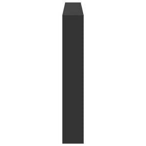 LED Kopfteil mit Ablagen, Schwarz 160 cm