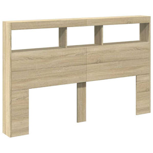 LED Kopfteil Sonoma Eiche 160cm mit Ablagen