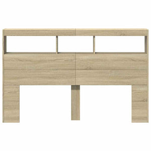 LED Kopfteil Sonoma Eiche 160cm mit Ablagen